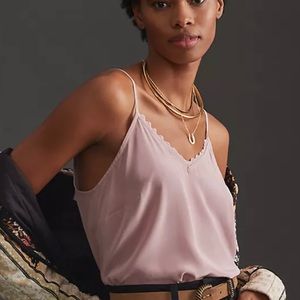 ANTHROPOLOGIE Silk Cami in Taupe, NWT